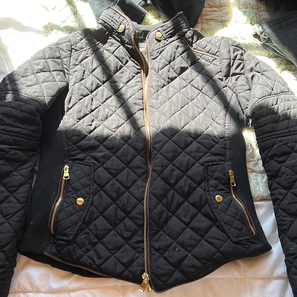 S Love Tree Black Zip Up Jacket